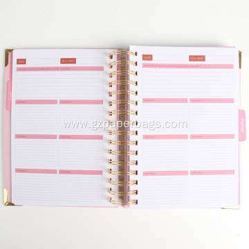 A5 Pink Monthly Goal Planner Journal with Daily Pages